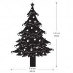 สติกเกอร์ติดผนัง ภาพ Christmas Tree Lights Wall Sticker 