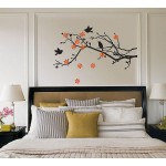 สติกเกอร์ติดผนัง Cherry Blossom with Birds Wall Sticker 