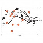 สติกเกอร์ติดผนัง Cherry Blossom with Birds Wall Sticker 