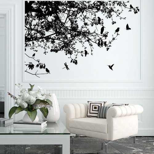 Tree Branch With Birds Vinyl Wall Art Decal