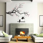 Blossom Tree Branch with Bird Of Love Vinyl Wall Art Decal 