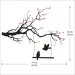 Blossom Tree Branch with Bird Of Love Vinyl Wall Art Decal 