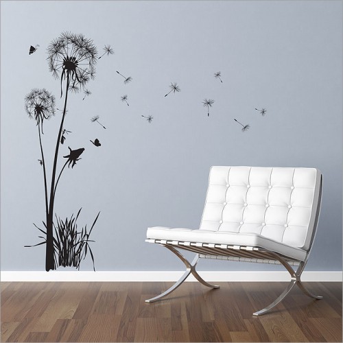 สติกเกอร์ติดผนัง Dandelions Floral Wall Sticker 