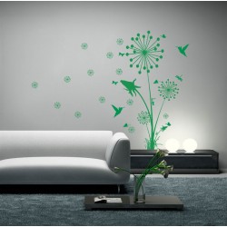 สติกเกอร์ติดผนัง Dandelions Floral Wall Sticker (WD-0177)