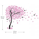 Cherry Blossom Tree with Butterfly Vinyl Wall Art Decal