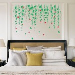 สติกเกอร์ติดผนัง Swirl Branch Leaves Wall Sticker