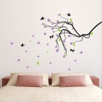 Blossom Branch with Butterflies Vinyl Wall Art Decal 