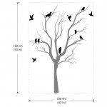 สติกเกอร์ติดผนัง Tree With Birds Wall Tattoo