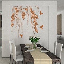 Tree Branch with Birds Vinyl Wall Art Decal (WD-0196)