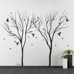 Baum mit Vogel Wandaufkleber Wandtattoo