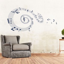 Music Note Vinyl Wall Art Decal (WD-0210)