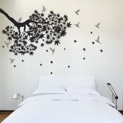 Tree Branch with Birds Vinyl Wall Art Decal (WD-0214)