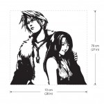 Squall and Rinoa Final Fantasy Wandaufkleber Wandtattoo 