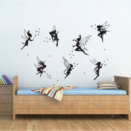 สติกเกอร์ติดผนัง นางฟ้า Fairies Wall Sticker 