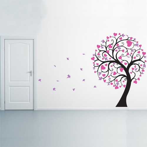 สติกเกอร์ติดผนัง Blossom Large Tree with Hearts Wall Sticker 