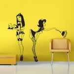 สติกเกอร์ติดผนัง Sexy Maid Wall Sticker 