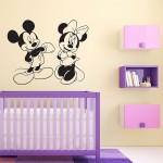 Disney Character Mickey and Minnie Mouse Vinyl Wall Art Decal