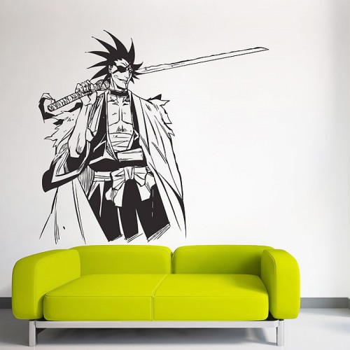 สติกเกอร์ติดผนัง Kenpachi Zaraki from Bleach Wall Decal