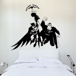 Batman & Superman Vinyl Wall Art Decal (WD-0311)