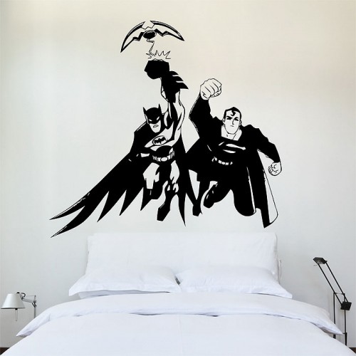 Batman & Superman Movies Vinyl Wall Art Decal 