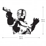 Robocop Riot Cyborg Vinyl Wall Art Decal