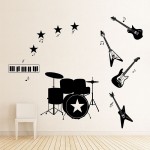 Music instruments four guitars Vinyl Wall Art Decal