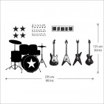 Music instruments four guitars Vinyl Wall Art Decal