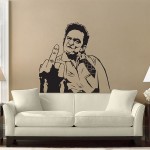 Johnny Cash Stinkefinger Wandaufkleber Wandtattoo