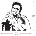 Johnny Cash Stinkefinger Wandaufkleber Wandtattoo