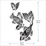 สติกเกอร์ติดผนัง Angle The Koi Fish Wall Sticker