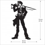 สติกเกอร์ติดผนัง Squall Leonhart V.2 Full Body Final Fantasy VIII Wall Sticker