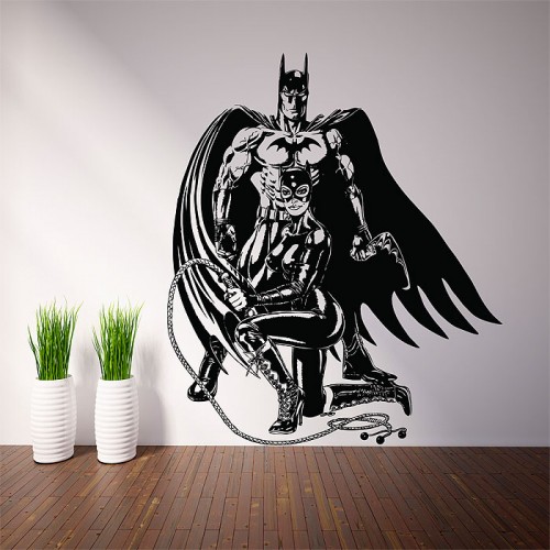 Batman and Catwoman Vinyl Wall Art Decal 