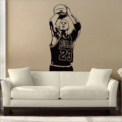 Michael Jordan Basketball Shoot Vinyl Wall Art Decal (WD-0394)