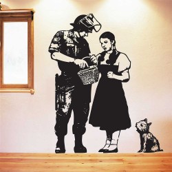 สติกเกอร์ติดผนังBanksy Dorothy Police Search / Wall Sticker (WD-0413)