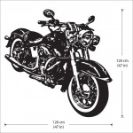 สติกเกอร์ติดผนัง Motorcycle Vector Graphic Wall Sticker 