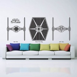 สติกเกอร์ติดผนัง Imperial Tie Fighter Star Wars Wall Sticker (WD-0418)