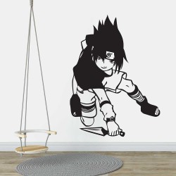 Young Sasuke Naruto Swing Vinyl Wall Art Decal (WD-0440)