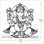 Ganesha Goddess2 Vinyl Wall Art Decal