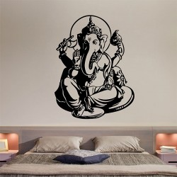 God Ganesha Vinyl Wall Art Decal (WD-0454)