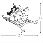 Aladdin and Princess Jasmine Vinyl Wall Art Decal 