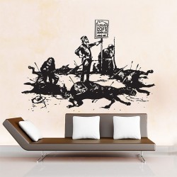 สติกเกอร์ติดผนัง Banksy Luxury Loft Wall Sticker (WD-0475)