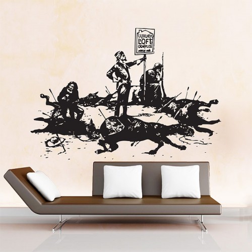 สติกเกอร์ติดผนัง Banksy Luxury Loft Wall Sticker