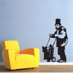 สติกเกอร์ติดผนัง Banksy Abe Lincoln Homeless Wall Sticker 