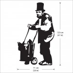 สติกเกอร์ติดผนัง Banksy Abe Lincoln Homeless Wall Sticker 