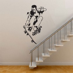 Skateboard Grab Triks Vinyl Wall Art Decal (WD-0479)