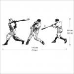 Baseball Character 2 Sport Vinyl Wall Art Decal 