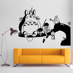 สติกเกอร์ติดผนัง My Neighbor Totoro and Whale Rider Wall Sticker (WD-0530)