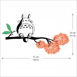 สติกเกอร์ติดผนัง My Neighbor Totoro on tree branch Wall Sticker 