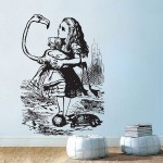 Alice Playing Croquet Vinyl Wall Art Decal 