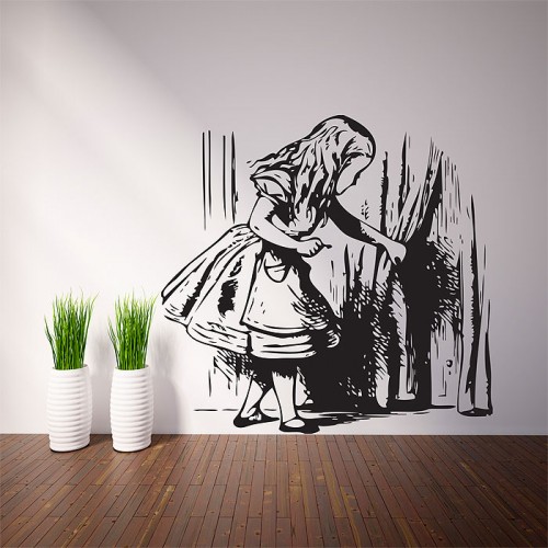 Alice finding tiny door Vinyl Wall Art Decal